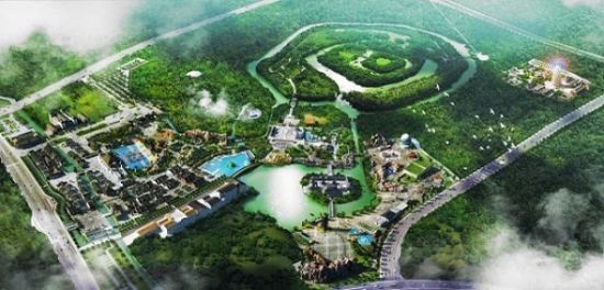 空中俯瞰淹城,"三城三河"形制举世无双