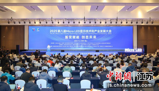 第八届Micro LED显示技术和产业发展大会在昆山举行。昆山市融媒体中心 供图 第八届Micro LED显示技术和产业发展大会在昆山举行。昆山市融媒体中心 供图