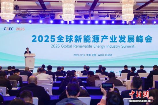 2025全球新能源产业峰会在无锡举行。无锡国际新能源展览会组委会供图 2025全球新能源产业峰会在无锡举行。无锡国际新能源展览会组委会供图