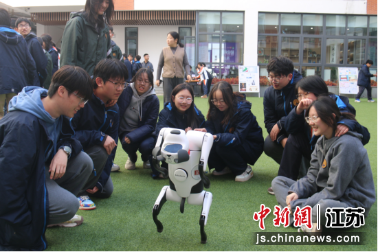 学生们参与科技节。南京外国语学校仙林分校国际高中 供图 学生们参与科技节。南京外国语学校仙林分校国际高中 供图