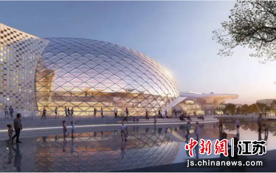 无锡太湖湾国际文化艺术中心暨无锡交响音乐厅工程项目效果图。中建装饰 供图 无锡太湖湾国际文化艺术中心暨无锡交响音乐厅工程项目效果图。中建装饰 供图