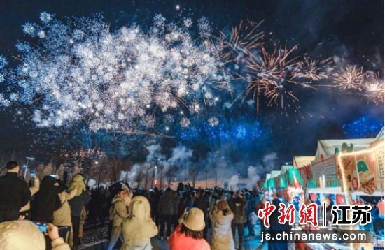 江苏园博园烟花表演。南京市江宁区委宣传部 供图 江苏园博园烟花表演。南京市江宁区委宣传部 供图