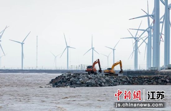 沿海水利项目。盐城市水利局 供图 沿海水利项目。盐城市水利局 供图