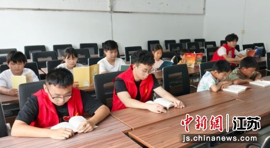 土山镇开展返乡大学生暑期志愿阅读服务活动。邳州市委宣传部 供图 土山镇开展返乡大学生暑期志愿阅读服务活动。邳州市委宣传部 供图