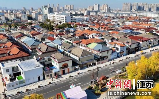 航拍老西门城中村片区。盐都区融媒体中心 供图 航拍老西门城中村片区。盐都区融媒体中心 供图