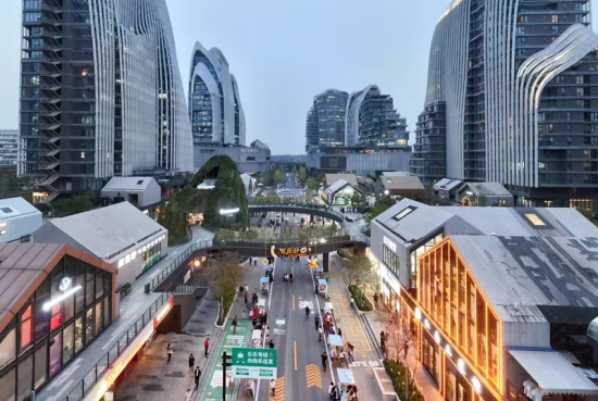 航拍“乐乐街”。南京市雨花台区城市精细化建设管理推进办公室供图