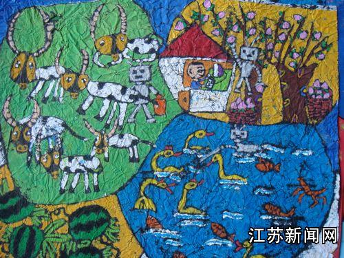 江苏睢宁9幅儿童画入选世博会展出(多图)