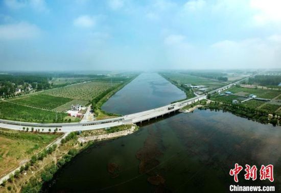 航拍沛县鹿楼大沙河春润. 孔庆乐 摄