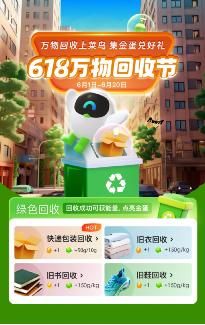 菜鸟绿色家园“万物回收节”页面。菜鸟供图。