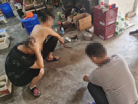 犯罪嫌疑人被当场抓获。宿城警方供图