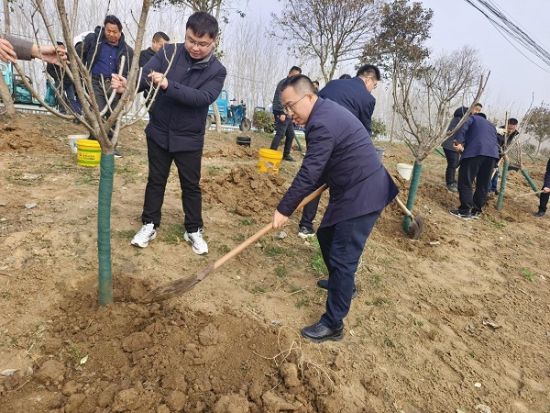 人大代表在植树。季玉婷 摄